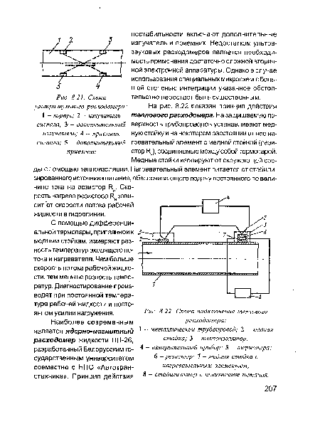 Схема ультразвукового расходомера