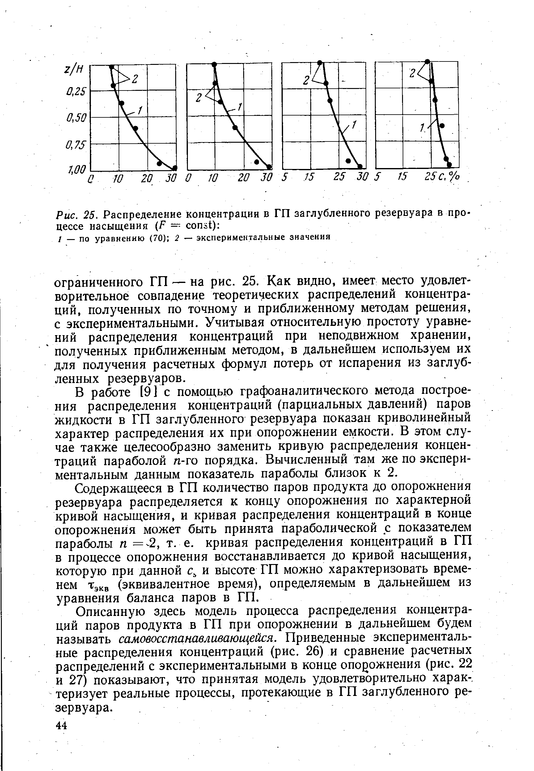 Распределение концентрации