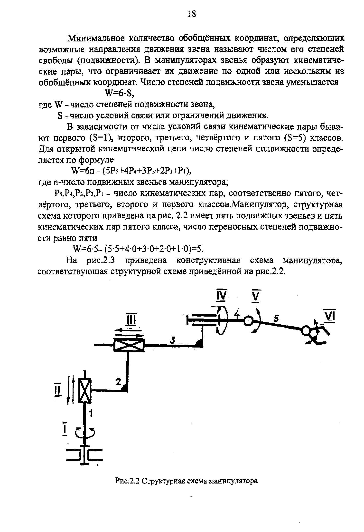 Структурная схема манипулятора