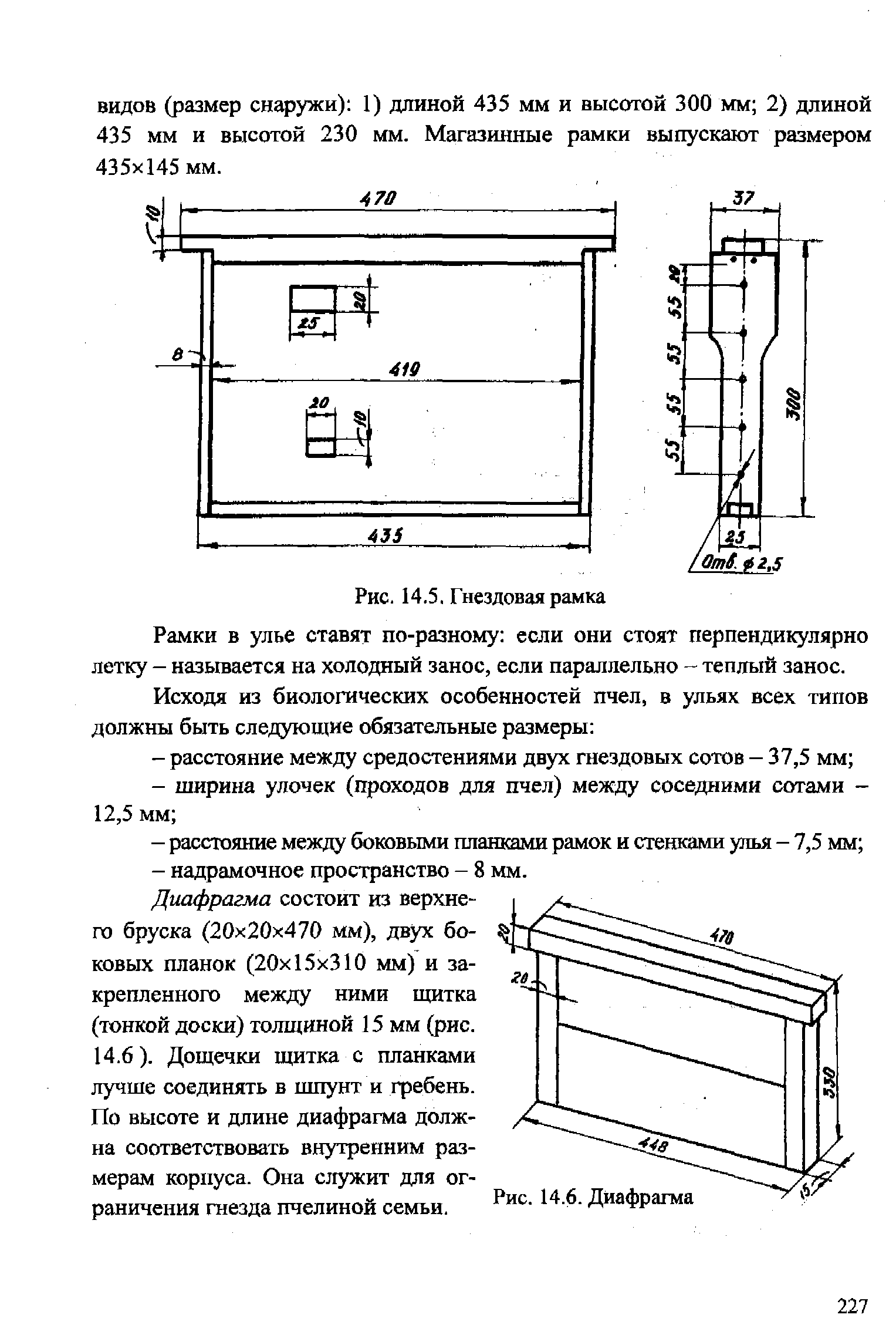 Расстояние между проволокой на рамке дадан схема