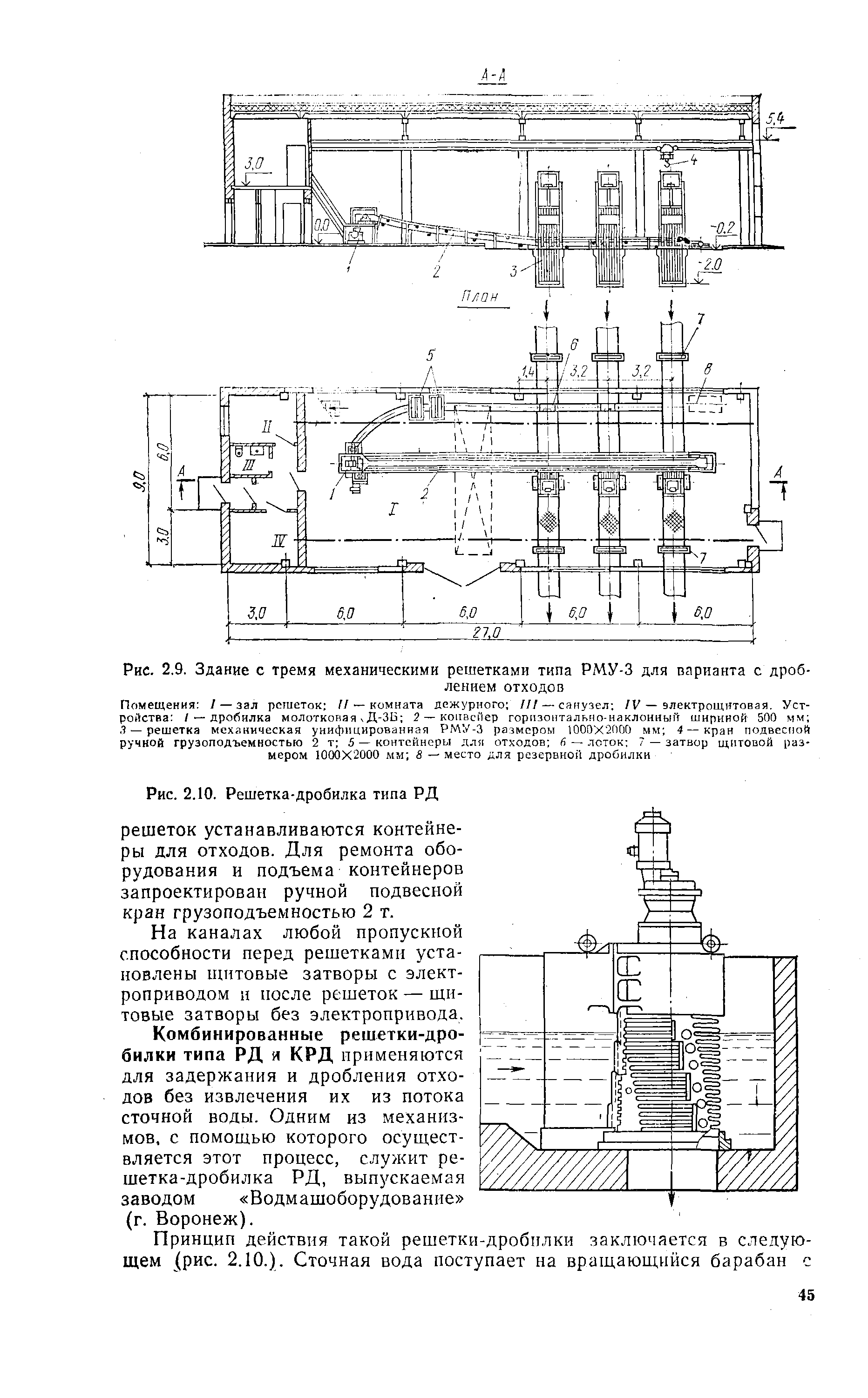 Решетка-дробилка типа РД