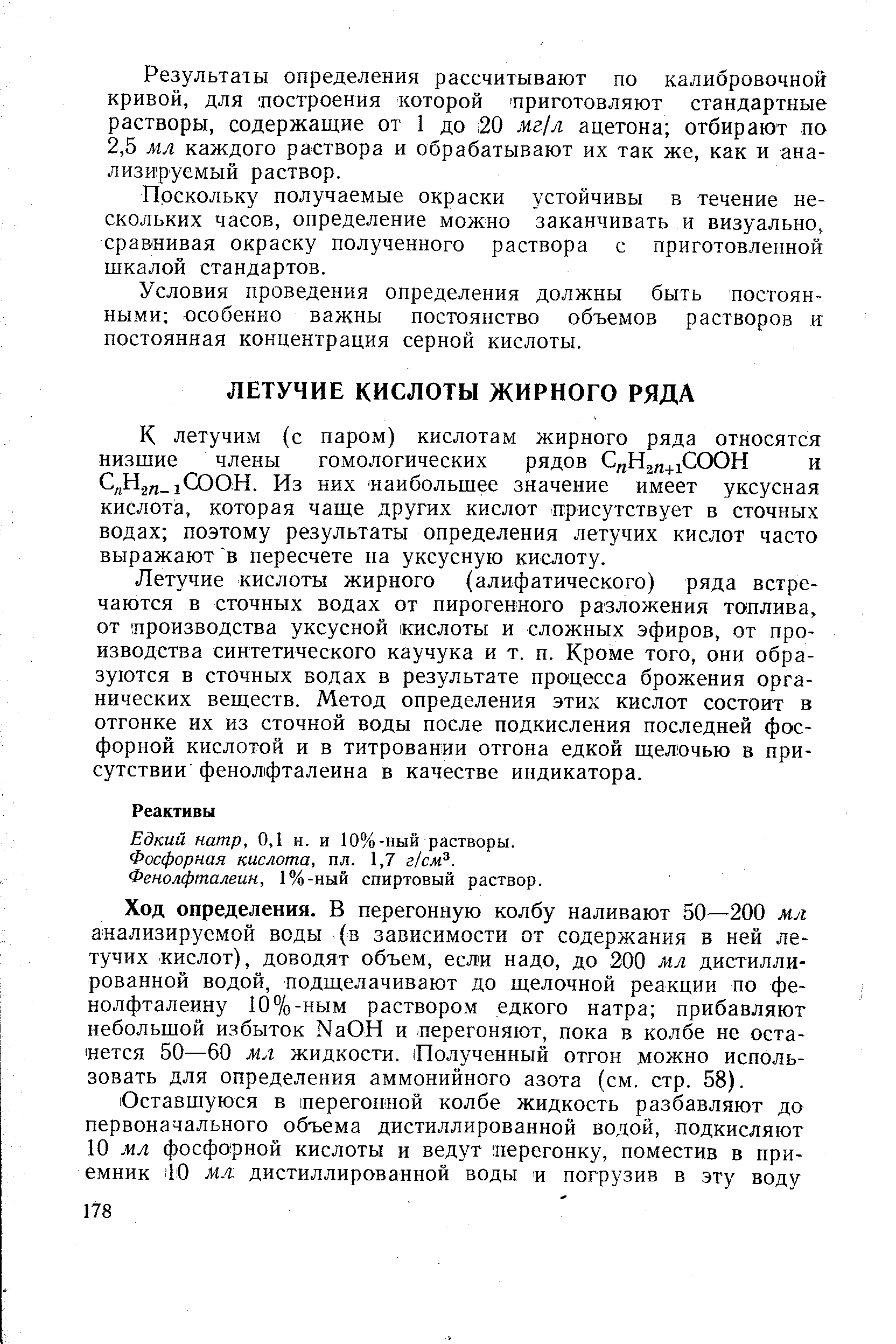 Определение количества летучих жирных кислот в мясе