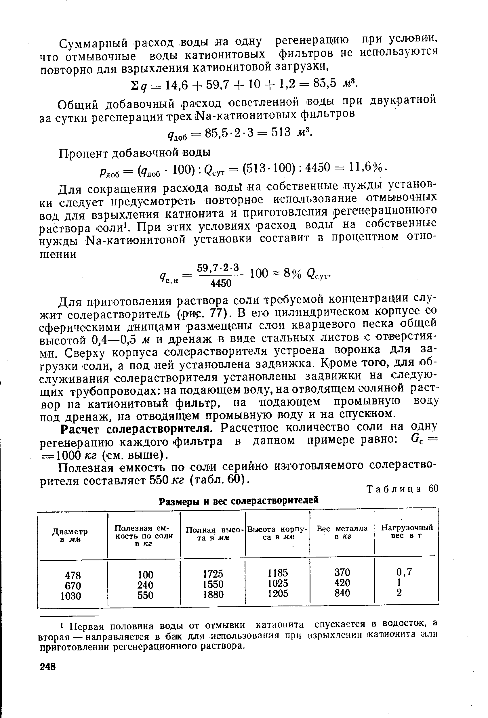 Плотность солевого раствора для регенерации фильтров