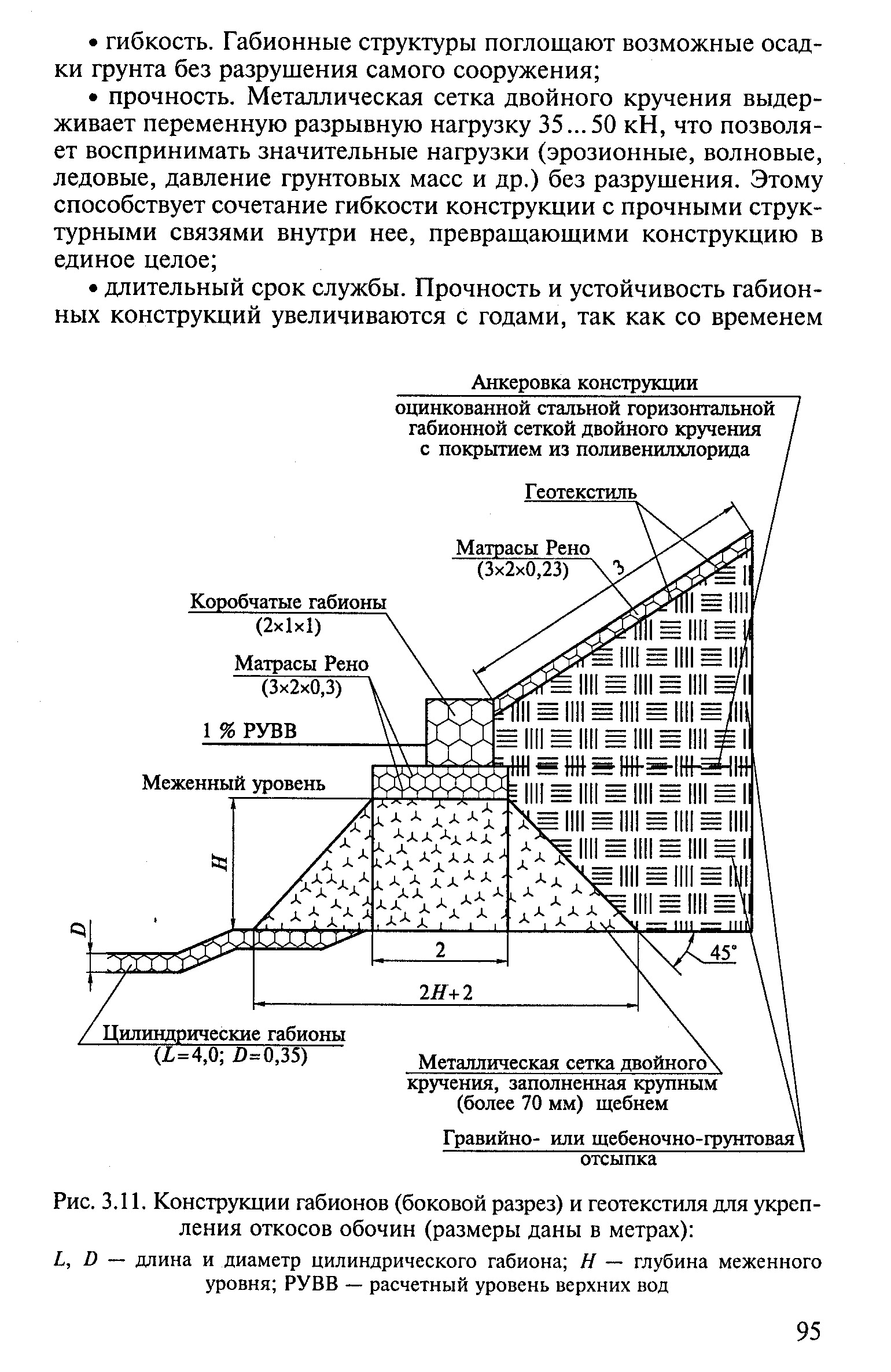 Габионы по ГОСТ Р 52132-2003 габариты