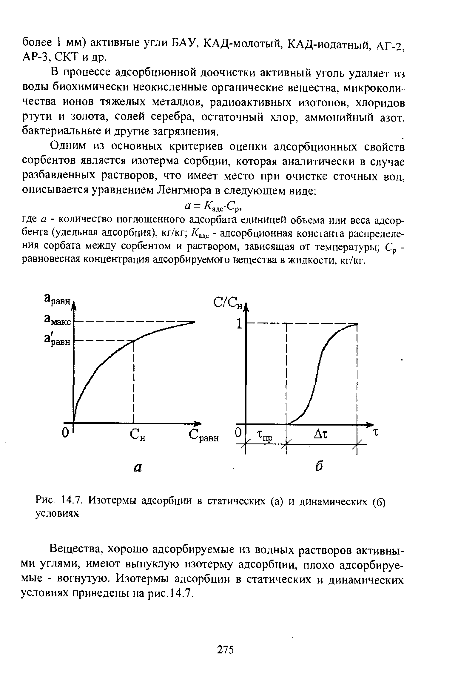 Как построить изотерму адсорбции в excel