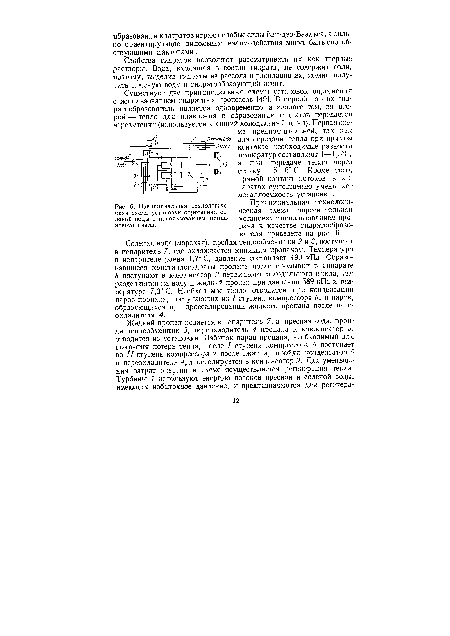 Принципиальная технологическая схема установки опреснения со-леной воды с использованием иропа-нового цикла.