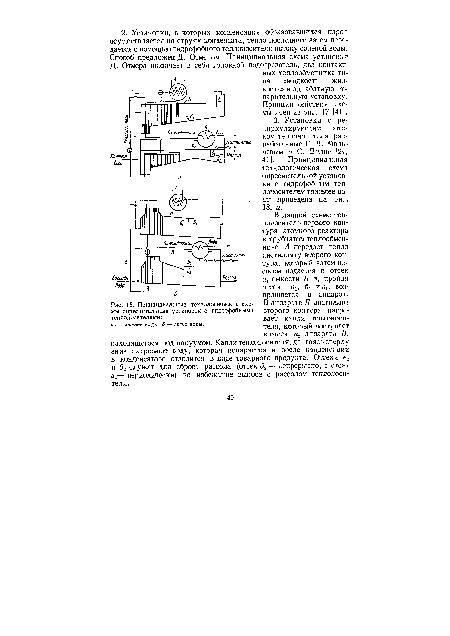 Принципиальные технологические схемы опреснительных установок с гидрофобными теплоносителями
