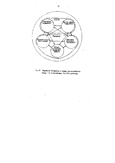 З. Структура биоценоза и схема вэаимодействия между е"о компонентами (по В.И.Сукачеву)