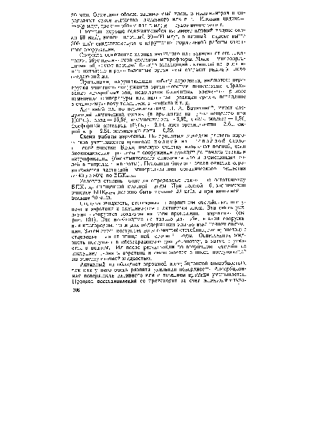 Сточная жидкость, отстоянная в первичном отстойнике, поступает в аэротенк и смешивается с активным илом. Эта смесь усиленно аэрируется воздухом на всем протяжении аэротенка (см. рис. 101). Это необходимо не только для обеспечения сооружения кислородом, но и для поддержания ила-во взвешенном состоянии. Затем смесь поступает во вторичный отстойник, где происходит отделение ила от очищенной сточной воды. Осветленная жидкость поступает в обеззараживающую установку, а затем спускается в водоем. Ил после регенерации во вторичном отстойнике поступает снова в аэротенк и смешивается с вновь поступающей на очистку сточной жидкостью.