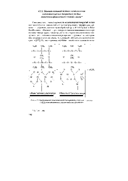 Предполагаемая схема взаимодействия кремнийорганического адгезива с А1,01 (основой алюмоплатинового катализаторов АП-64)