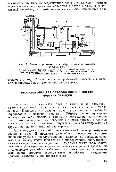 Блочная установка для сбора и очистки буровых сточных вод.