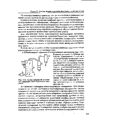 Схема сушильной установки с кипящим слоем зернистого материала