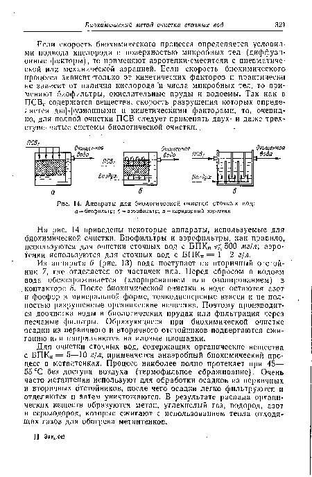 Аппараты для биологической очистки сточных вод