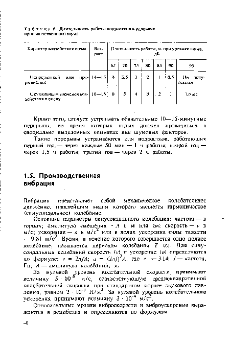 Вибрация представляет собой механическое колебательное движение, простейшим видом которого является гармоническое (синусоидальное) колебание.