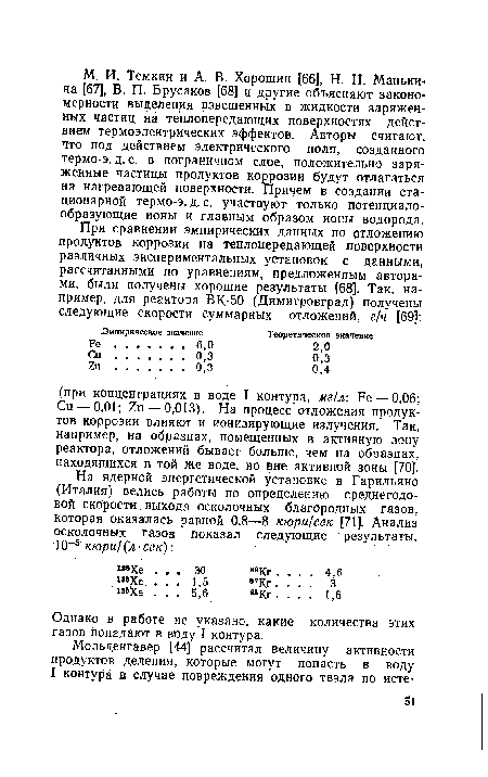 Однако в работе не указано, какие количества этих газов попадают в воду I контура.