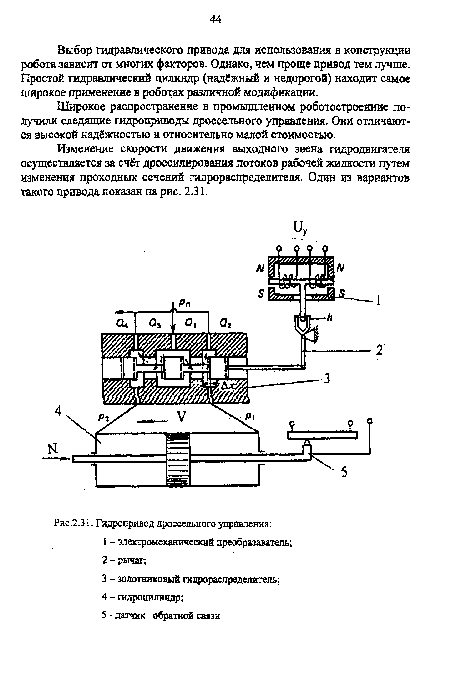 Гидропривод дроссельного управления