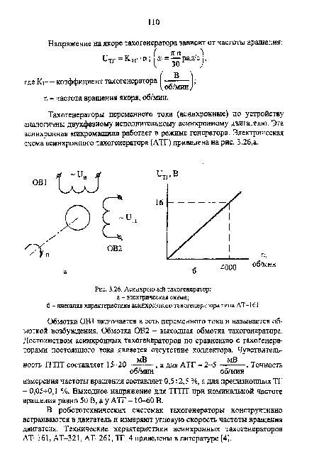 Асинхронный тахогенератор