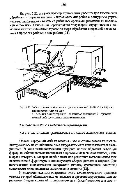 Роботохехнический комплекс для химической обработки и окраски железнодорожных вагонов