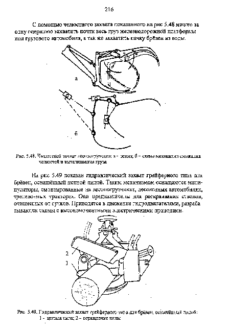 Челюстной захват лесопогрузчика