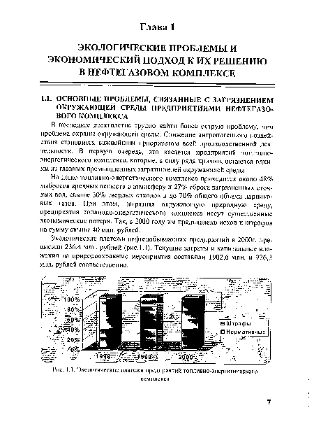 Экологические платежи предприятий топливно-энергетического