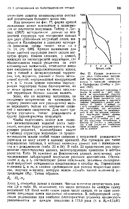 Ясно, что ни величину популяции, ни ожидаемое направление ее изменения (в сторону увеличения или уменьшения) нельзя определить только на основании сведений о величине смертности. Для этого требуется учитывать также рождаемость и другие характеристики популяции.