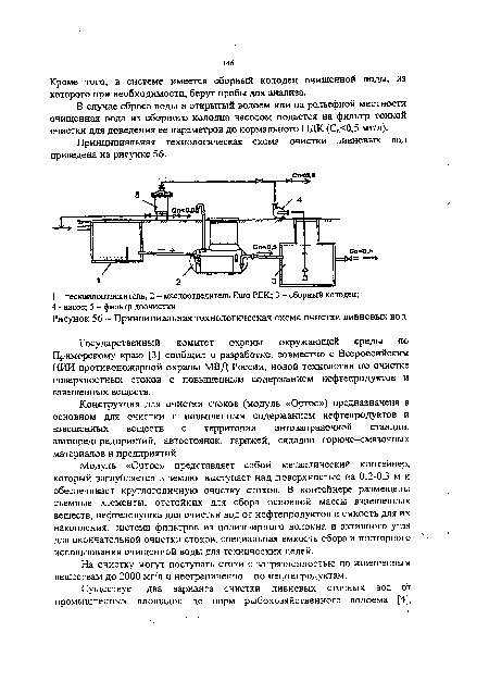 Кроме того, в системе имеется сборный колодец очищенной воды, из которого при необходимости, берут пробы для анализа.