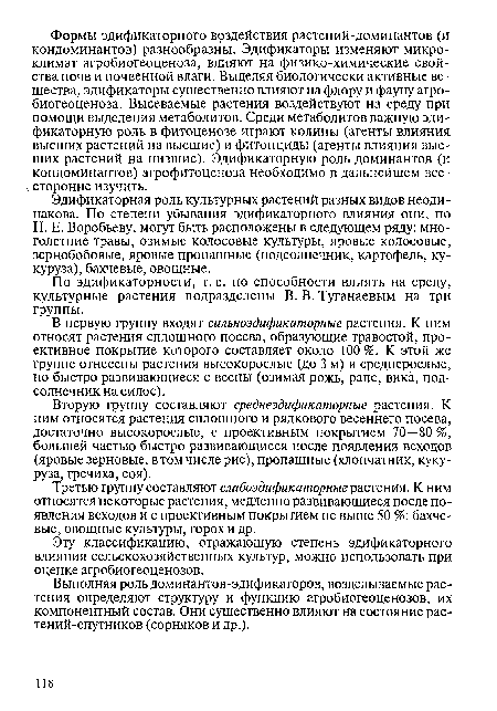 Н. Е. Воробьеву, могут быть расположены в следующем ряду: многолетние травы, озимые колосовые культуры, яровые колосовые, зернобобовые, яровые пропашные (подсолнечник, картофель, кукуруза), бахчевые, овощные.