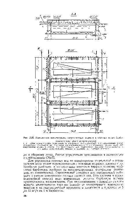 Усреднитель концентрации загрязняющих веществ в срочных водах барбо-