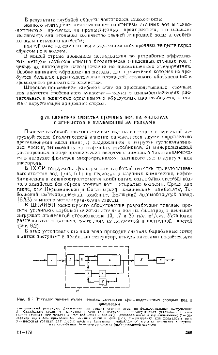 Технологическая схема станции доочистки производственных сточных вод с