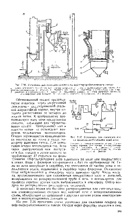 Установка для сжигания ила на целлюлозно-бумажнвм комбинате
