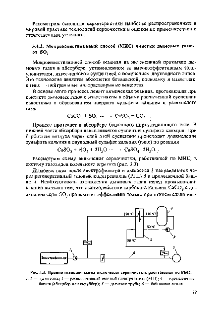 Принципиальная схема включения сероочистки, работающая по МИС