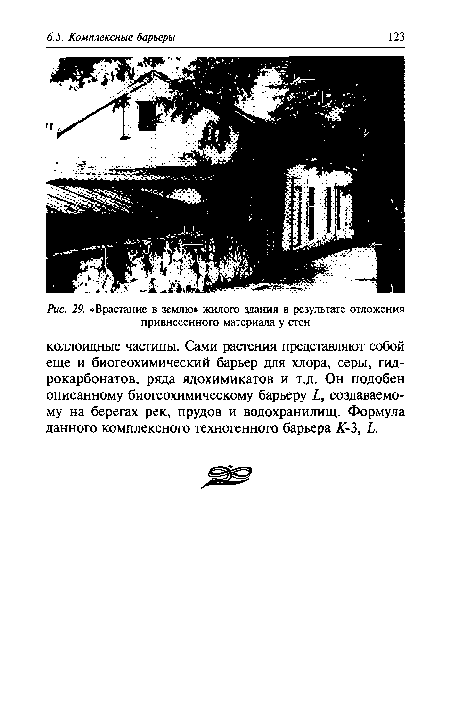 Врастание в землю» жилого здания в результате отложения привнесенного материала у стен