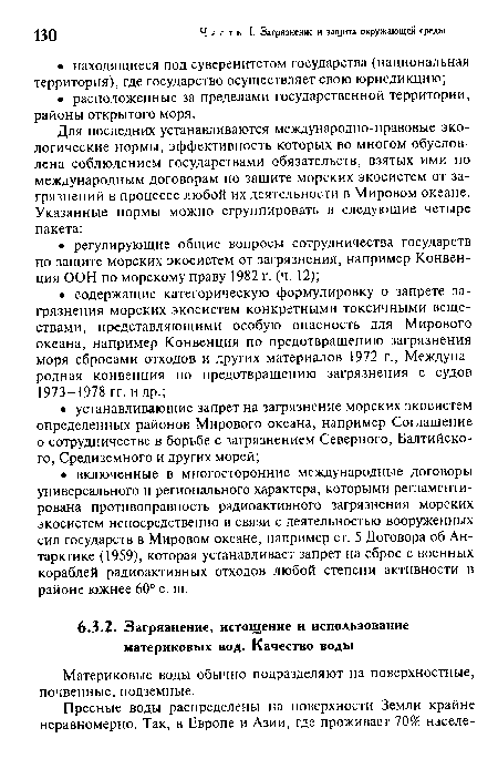 Материковые воды обычно подразделяют на поверхностные, почвенные, подземные.