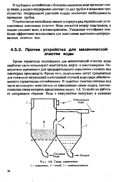 Схема осветлителя