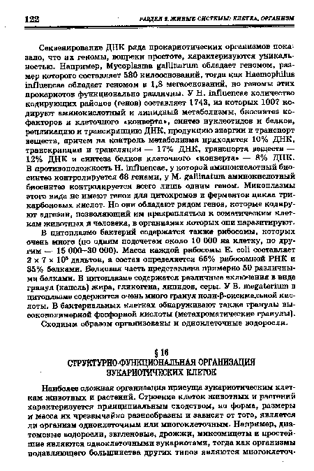 Сходным образом организованы и одноклеточные водоросли.