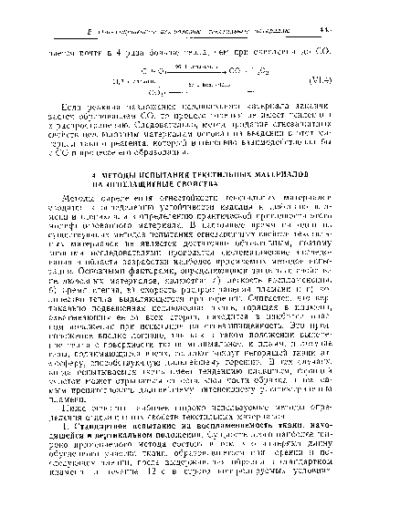 Ниже описаны наиболее широко используемые методы определения огнезащитных свойств текстильных материалов.