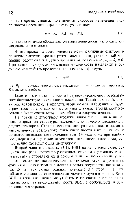 На практике демографы предсказывают изменения Я на основе возрастной структуры населения, культурной эволюции и других факторов. Страны, естественно, различаются, и время и интенсивность возможного пика численности населения земли остаются довольно неопределенными. Однако даже при наиболее умеренном сценарии ожидается численность населения, существенно превышающая нынешнюю.