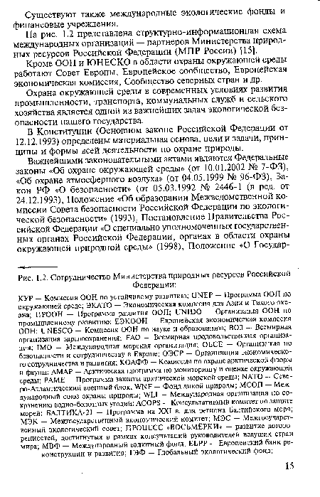 Сотрудничество Министерства природных ресурсов Российской