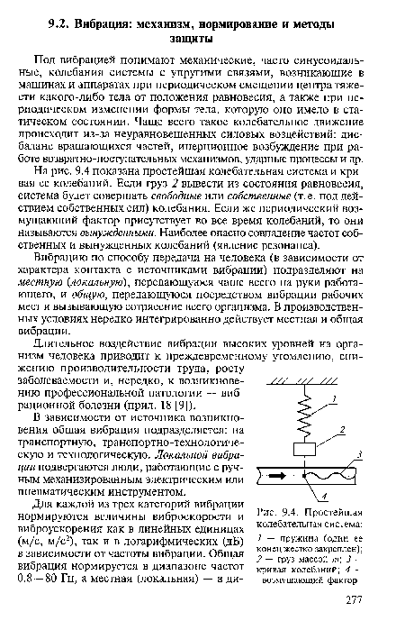 Длительное воздействие вибрации высоких уровней на организм человека приводит к преждевременному утомлению, снижению производительности труда, росту заболеваемости и, нередко, к возникновению профессиональной патологии — вибрационной болезни (прил. 18 [9]).