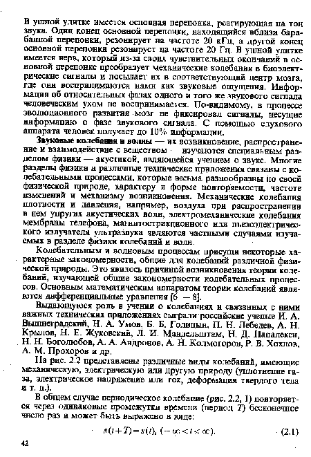 Колебательным и волновым процессам присущи некоторые характерные закономерности, общие для колебаний различной физической природы. Это явилось причиной возникновения теории колебаний, изучающей общие закономерности колебательных процессов. Основным математическим аппаратом теории колебаний являются дифференциальные уравнения [6 — 8].