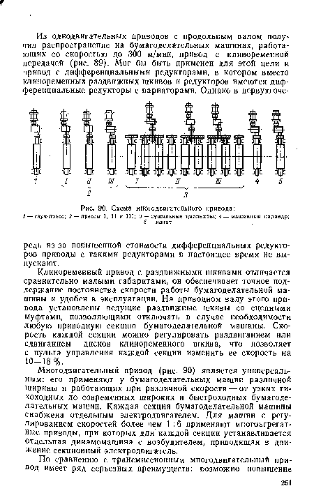 Схема много двигательного привода