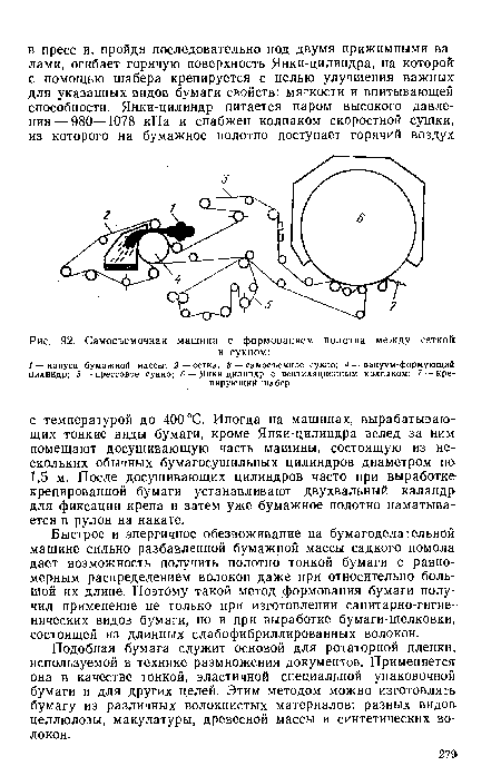 Самосъемочная машина с формованием полотна между сеткой