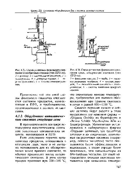 Схема установки факельного сжигания газообразных отходов (тип ПГО-го)