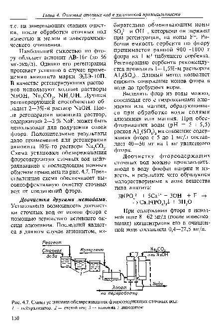 Схема установки обезвреживания фторсодержащих сточных вод