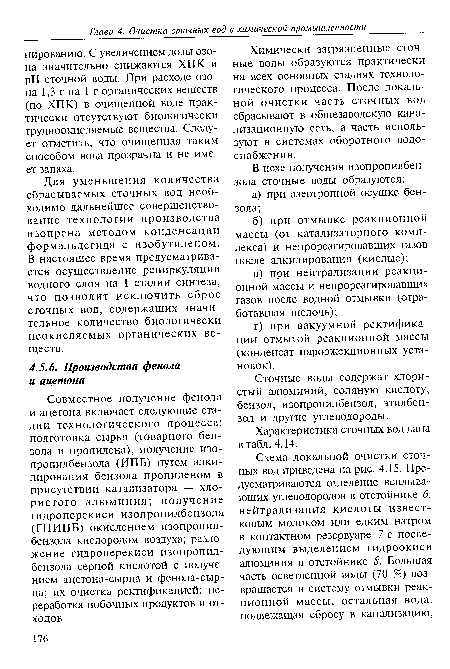 Сточные воды содержат хлористый алюминий, соляную кислоту, бензол, изопропилбензол, этилбен-зол и другие углеводороды.