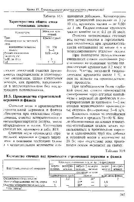 Очистка загрязненных сточных вод осуществляется в горизонтальных отстойниках при продолжительности отстаивания не менее 4 ч и механизированном удалении осадка.