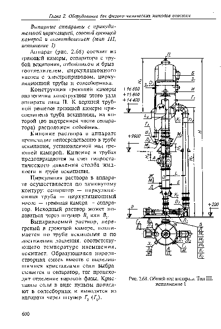 Общий вид аппарата. Тип III, исполнение 1