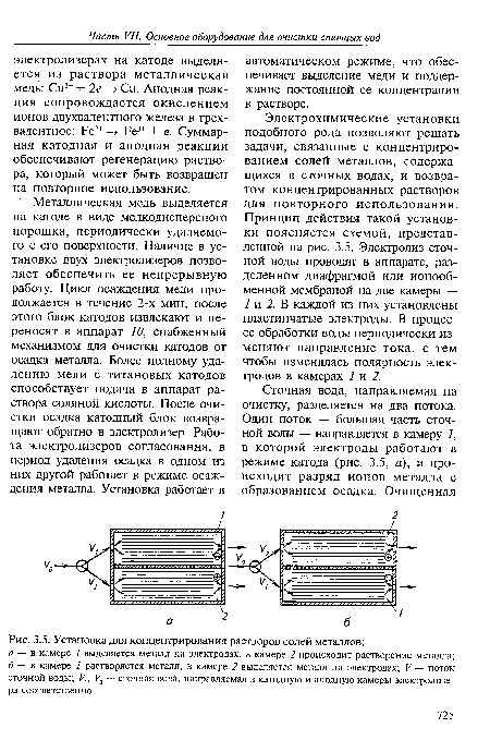 Установка для концентрирования растворов солей металлов