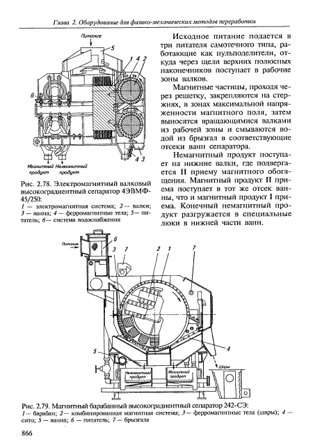 Электромагнитный валковый высокоградиентный сепаратор 4Э ВМФ-45/250