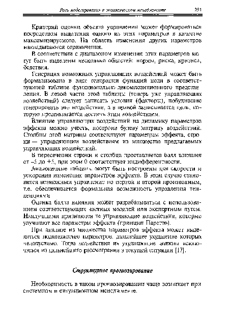 Необходимость в таком прогнозировании чаще возникает при системном и ситуационном менеджменте.